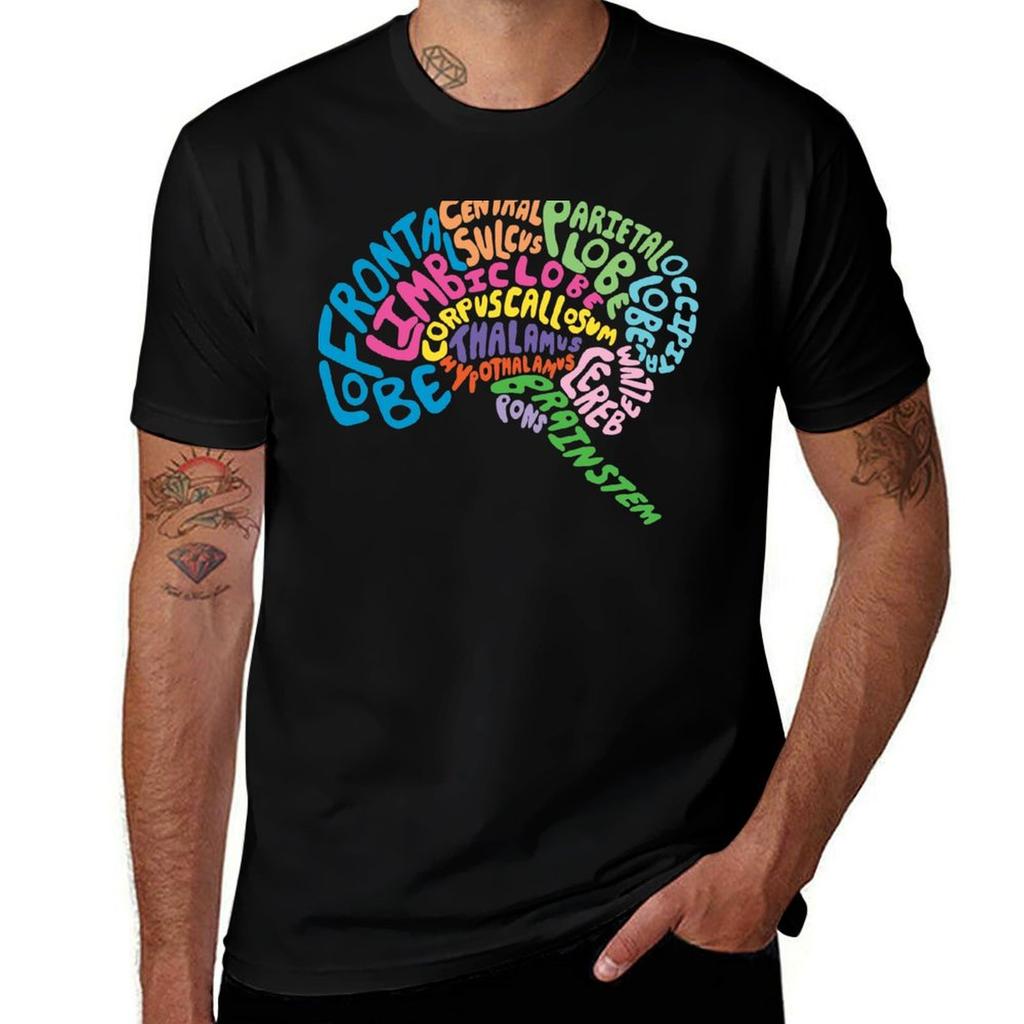 Huunisex Brain Anatomy Using Typography Tshirt Industrial Work Tee Shirt Tshirt