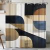 Boho Shower Curtain  - Celestial Moon & Botanical Vine Print Waterproof Bathroom Curtain with Rust-Proof Hooks Included,Bohemian