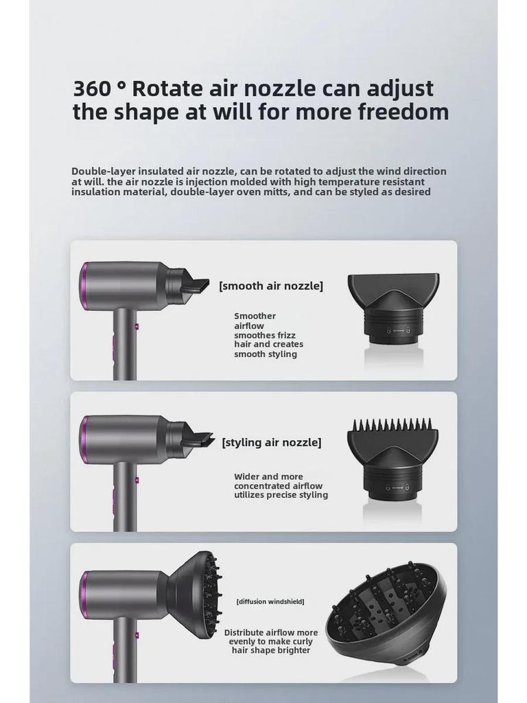 High Power T-Shape Hair Dryer for Home Salon, 110V