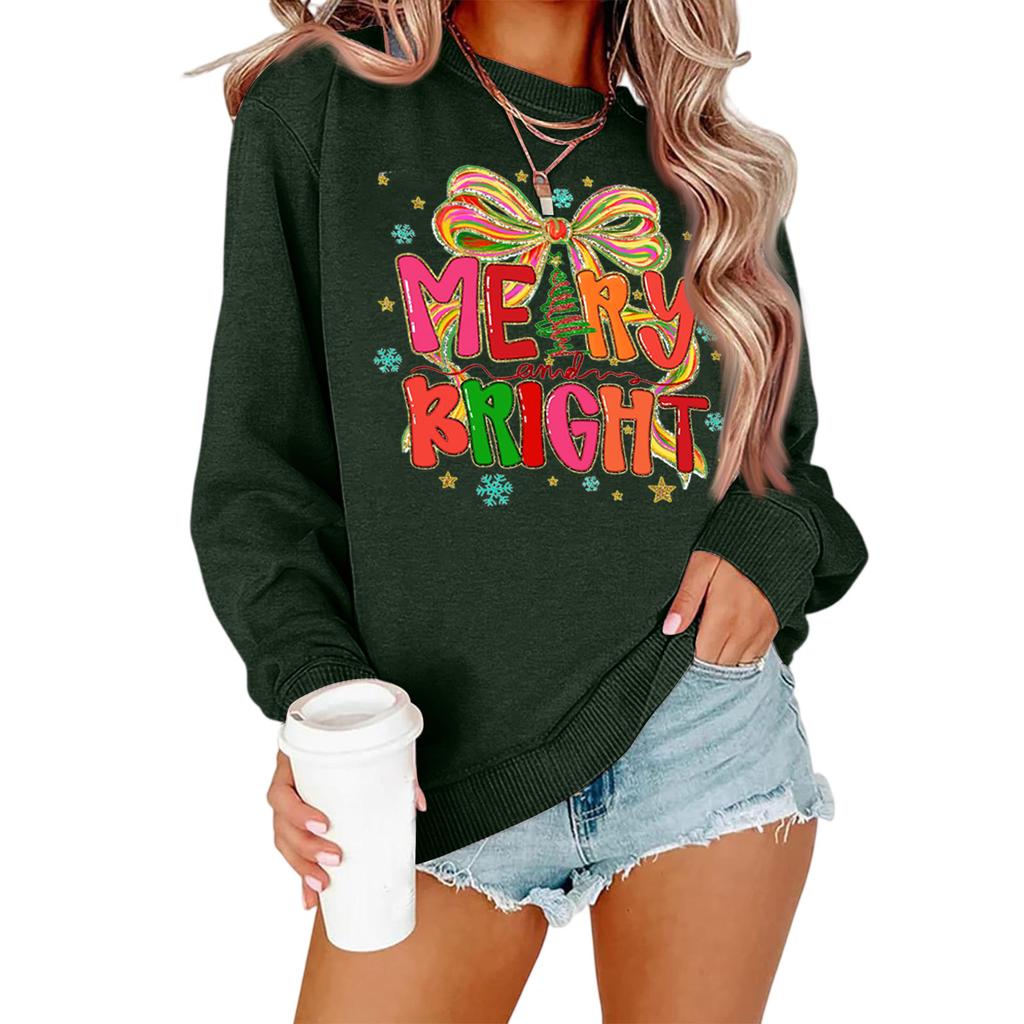 Women's Loose Comfortable Casual Fashionable Character Printing Round Neck Long Sleeved Sweatshirt