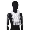 Halloween Retro Victorian Lace Jabot Collar and Cuffs Set Colonial Lace Collar Detachable Faux Sleeve Costume Accessory