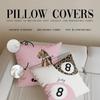 Trendy Funky Cheetah Pink Y2K Luck 8 Ball Pillow Covers 18x18 Set of 2,Pink Leopard Decorative Pillowcases,Cheetah Throw Pillow Covers for Couch Sofa