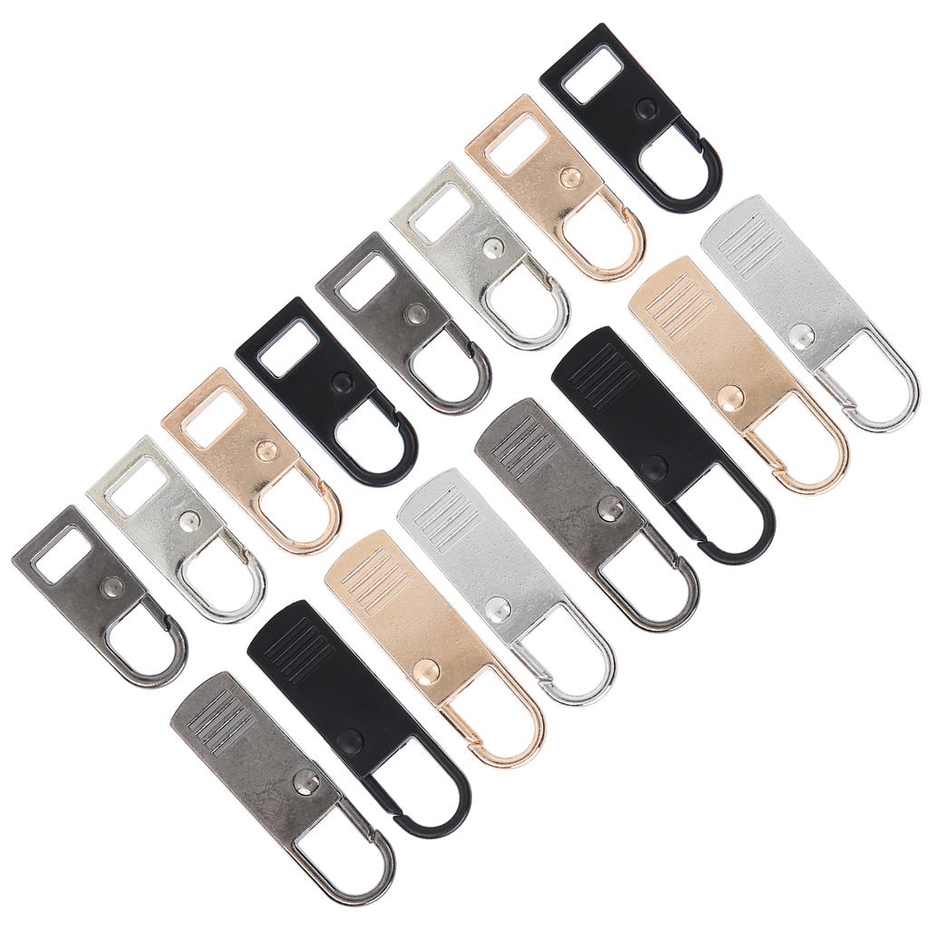16Pcs Zipper Pull Tab Replacement SpringLoaded Detachable Extension Handle for Suitcase