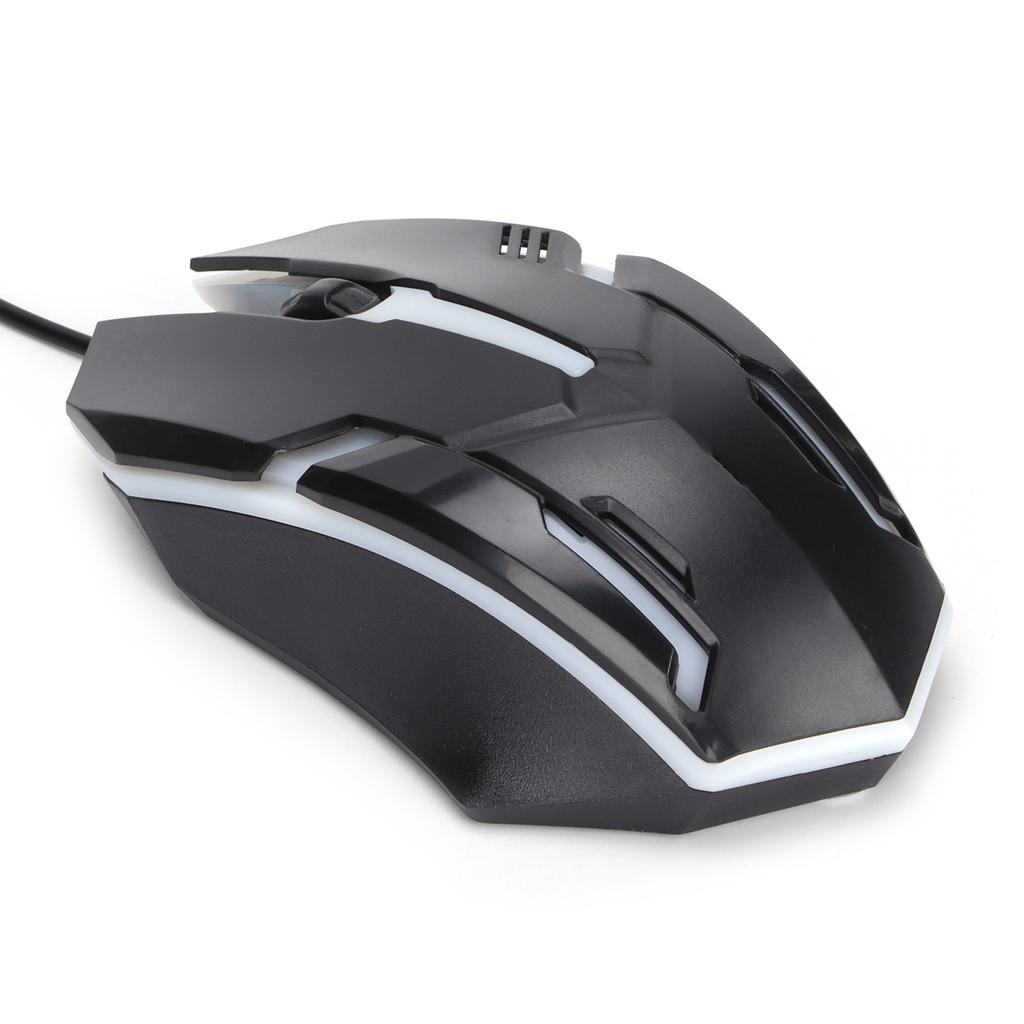 Wired Mouse USB Port Gaming Office Business Luminous Optical Computer AccessoriesBlack