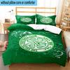 3pcs Celtic Football Club Crest Printed Bedding Set Duvet Cover Closure Includes 1 Duvet Cover & 2 Pillowcases Bedding Sets Home Decor Gifts