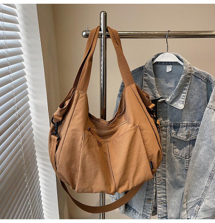 Autumn Women's High-End Large Capacity Tote & Crossbody Pleated Handbag