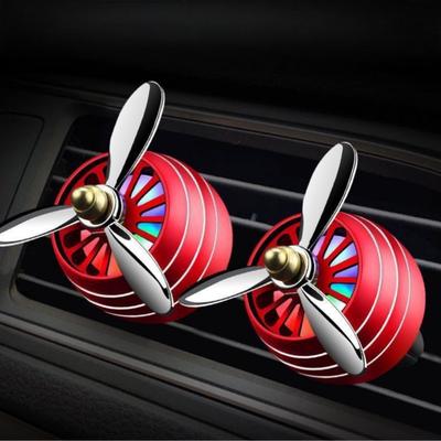 2Pcs Set Car Air Freshener Aromatherapy Auto Accessories Interior Perfume Diffuser Rotating Propeller Outlet Fragrance