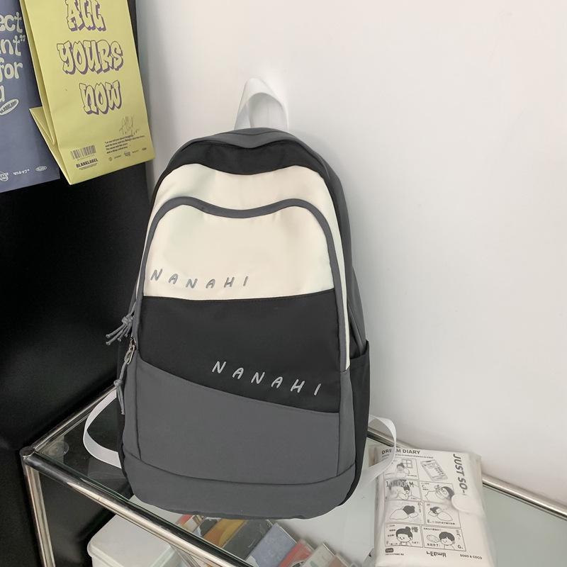 

Школьный рюкзак Женский Весенний Тренд Новый Большая Вместимость Буква Студенческий Рюкзак Отдых На Открытом Воздухе Путешествия Легкий Рюкзак. .