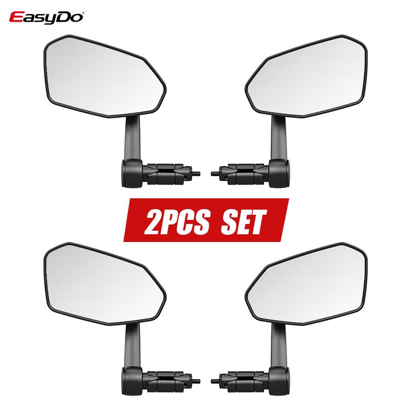 RBRL 360 Adjustable Bicycle Mirror Anti Shake Stable Bar End Mirror for Road MTB E-Bike Scooter Widen Angle Bike Rearview Mirror