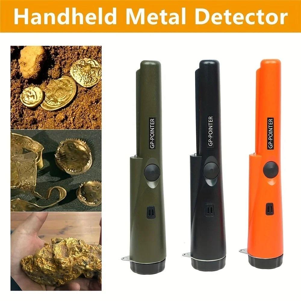 360° Scan Metal Detector With LED Lights Metal Pinpointing Rod  For Treasure Search