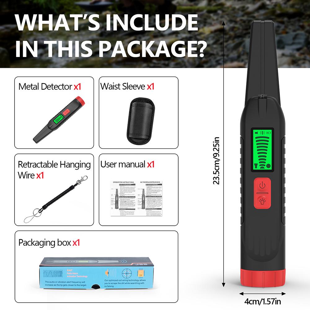 2025 New Handheld Metal Detector Pinpointing For Treasure Search Metal Coin Gold Waterproof Positioning Rod Detecting