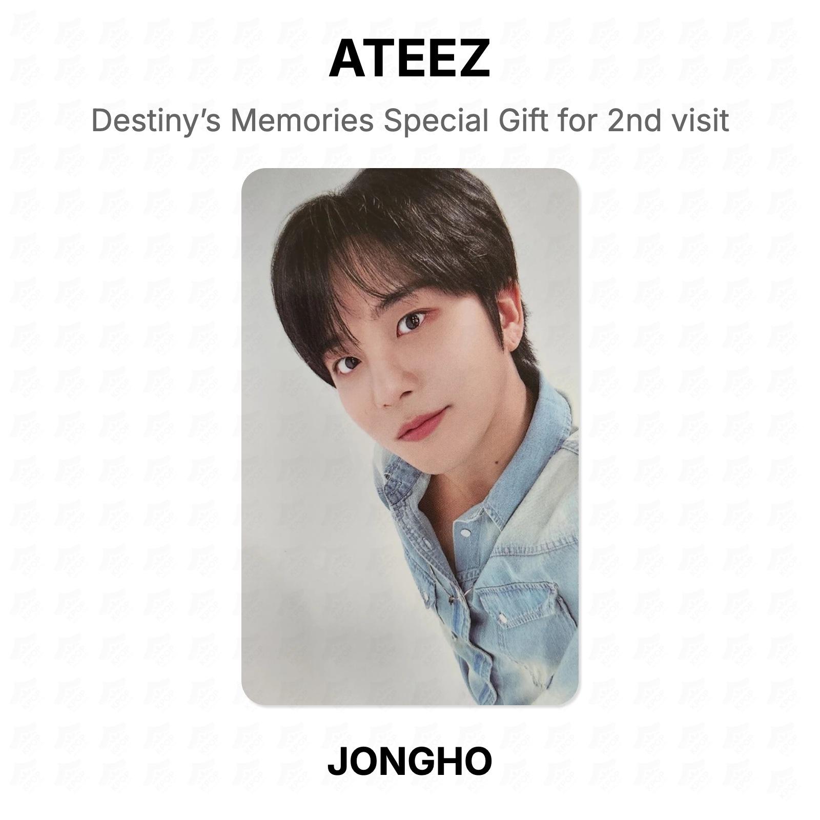 ATEEZ Destiny’s Memories Special Gift for 2nd visit Official Photocard JONGHO