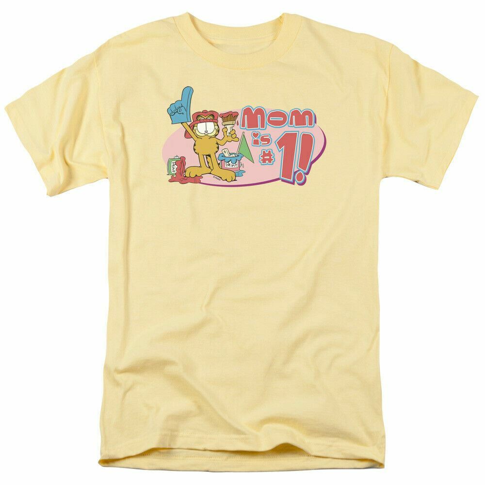 Garfield Mom Number One T Shirt Mens Licensed Jim Davis Comics Tee Banana M