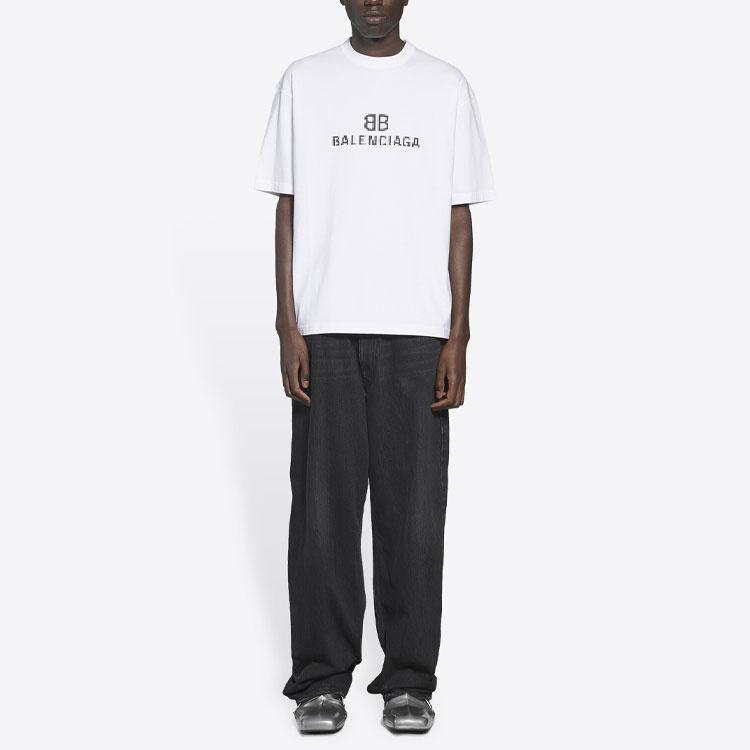 Balenciaga Unisex FW21 Logo Printing White 612966TKVI79040