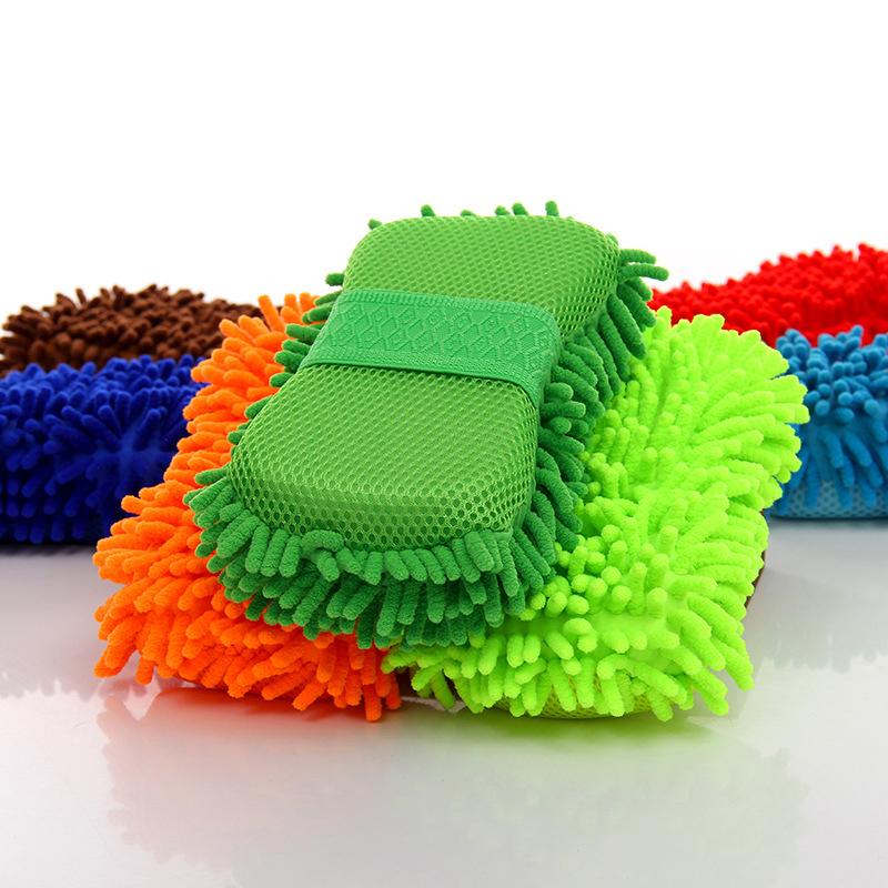 Mikrofaser-Autowaschschwamm, Reinigung von Autopflege-Detailbürsten, Waschhandtuch, Autohandschuhe, Styling-Zubehör