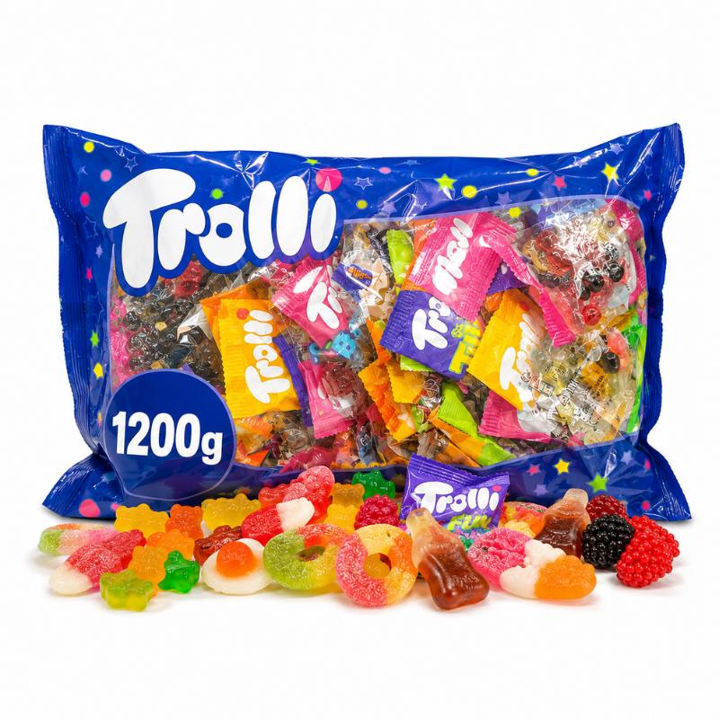 [Trolli] All in One Assorted Gummy Candy 1200g Individually Packed Mini Bags Bulk Pack