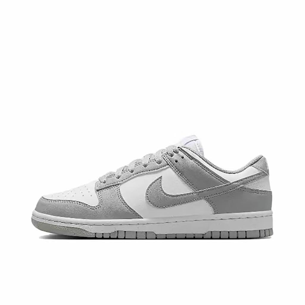Nike Dunk Slip Resistant Low Top Skateboard Shoes Women's White Silver DD1503-103(Team120-)