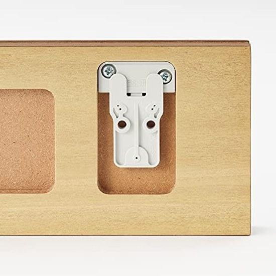 Muji Wall-Mounted Furniture 3-Section Hanger Walnut Material Width 44 Depth 2.5 Height 10 cm