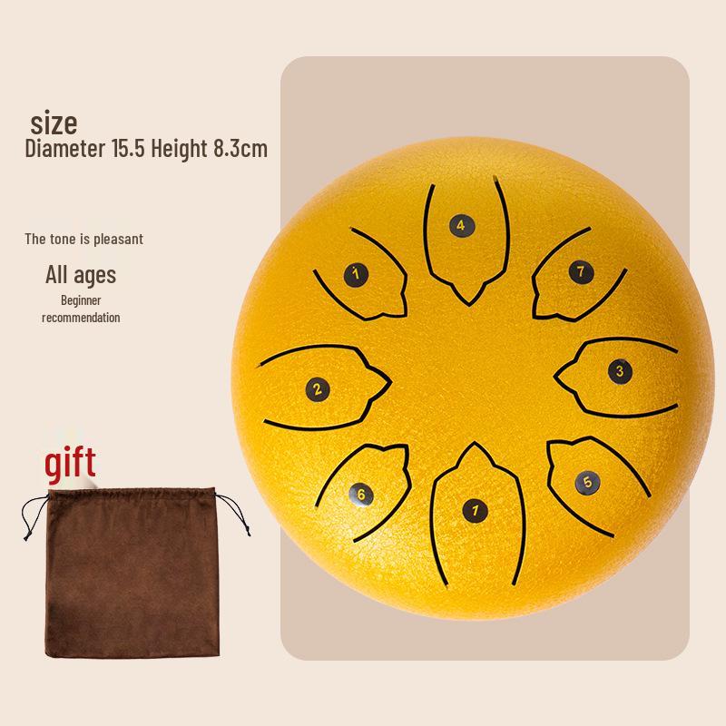 6-inch 11-tone Ethereal Steel Tongue Drum - Beginner to Professional Instrument for Kids & Adults