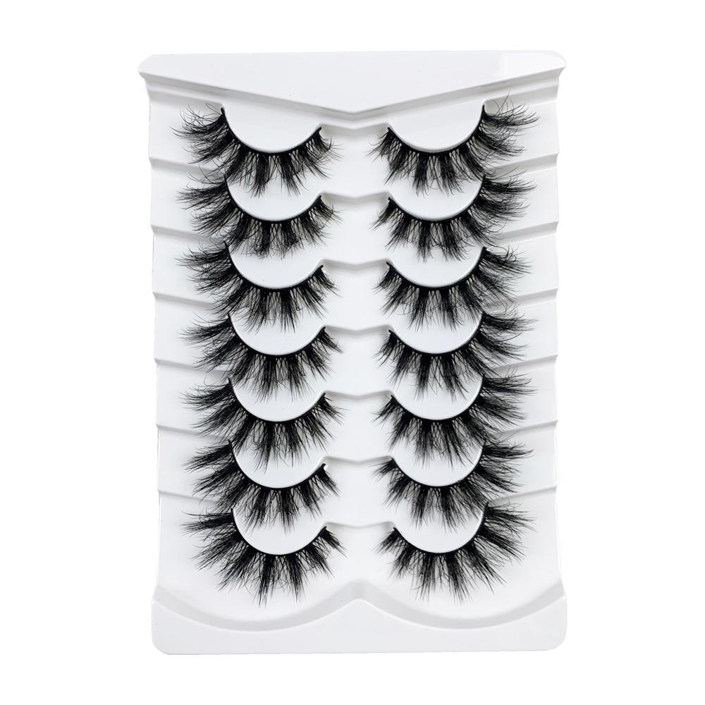 False eyelashes 14 pairs of natural simulation thick curled slender mixed eyelashes