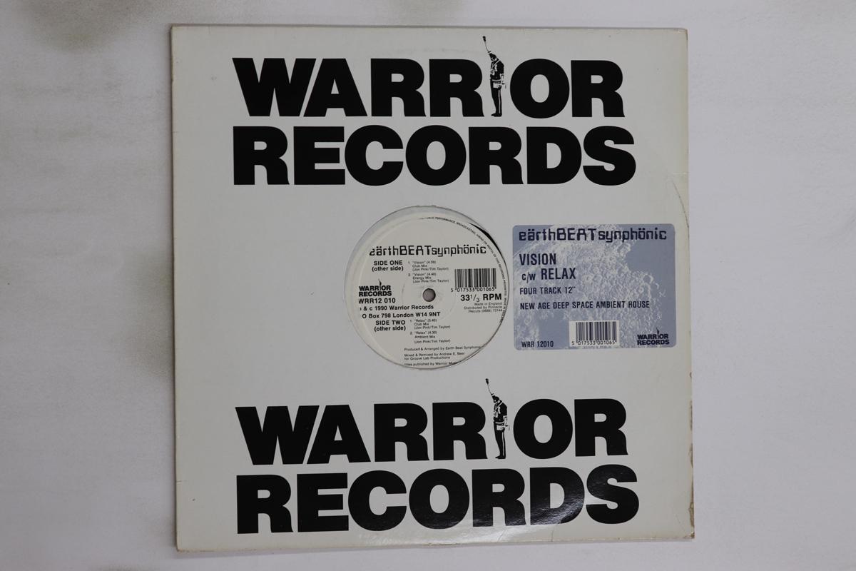 

12-дюймовая пластинка EARTH BEAT SYNPHONIC - Vision / Relax WRR12010 WARRIOR 1990 UK Танцевальная и электронная музыка Б/У