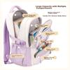COOLBABY Middle School Student Backpack, Large Capacity with Multiple Compartments, Girls' High School