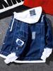 Men's Trendy Korean Style Denim Patchwork Baseball Jacket – Versatile Spring & Autumn Casual Wear