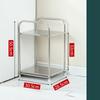 Stainless Steel Bathroom Storage Shelf 2/3 Tier Heavy Duty Bedroom Rack Minimalist Bookshelves Nightstand Living Room Decor