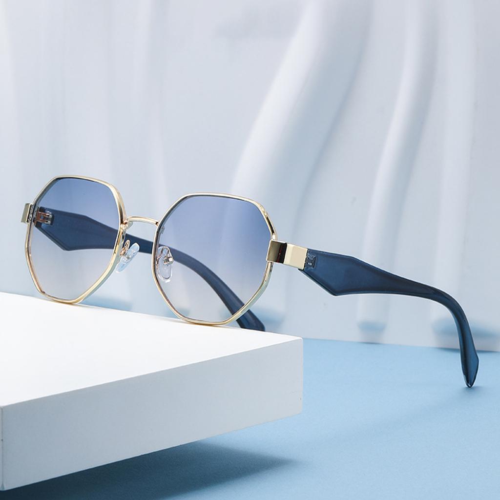 New Model Sunglasses - Sophisticated Style, Feminine Personality, Modern Square-shaped Multi-sided Metal-framed Sun Glasses 2401