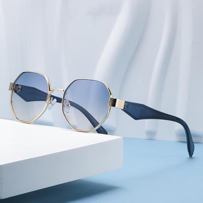 New Model Sunglasses - Sophisticated Style, Feminine Personality, Modern Square-shaped Multi-sided Metal-framed Sun Glasses 2401