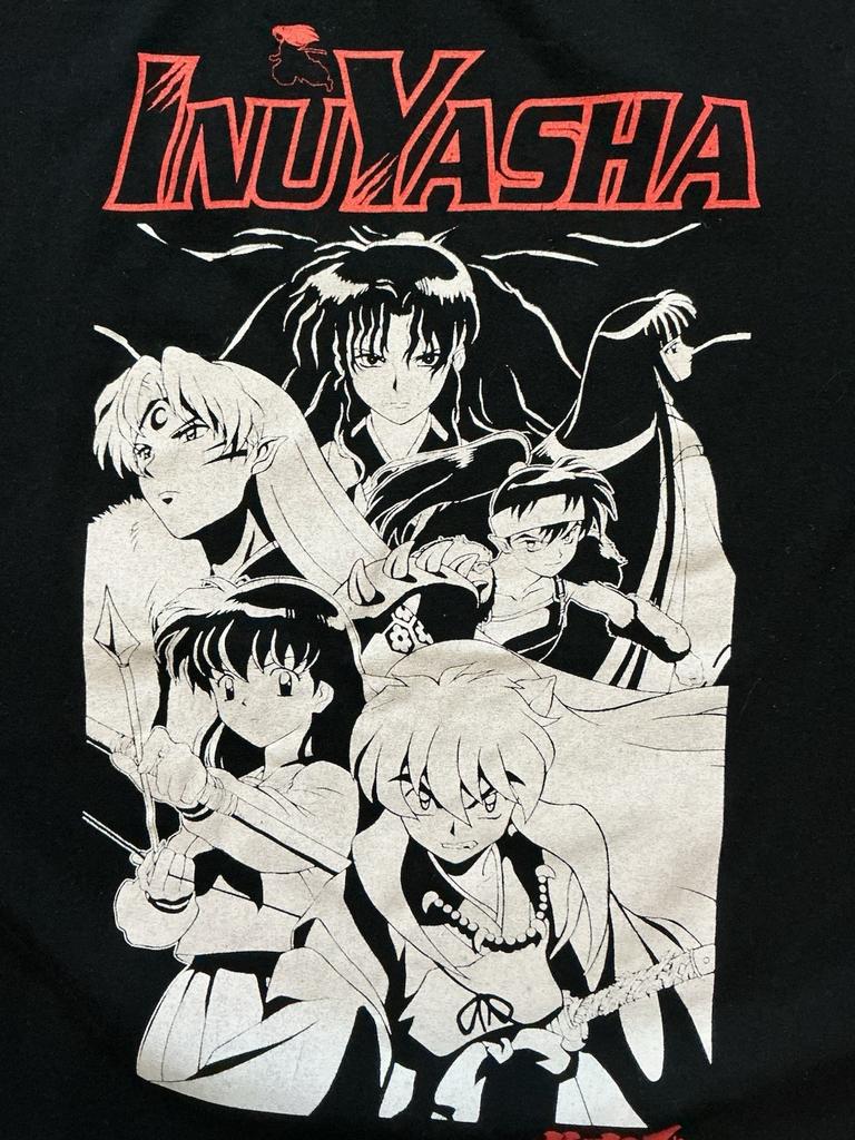 Inuyasha Sunrise 2009 Anime Manga Black Graphic Short Sleeve Crewneck T-Shirt XL