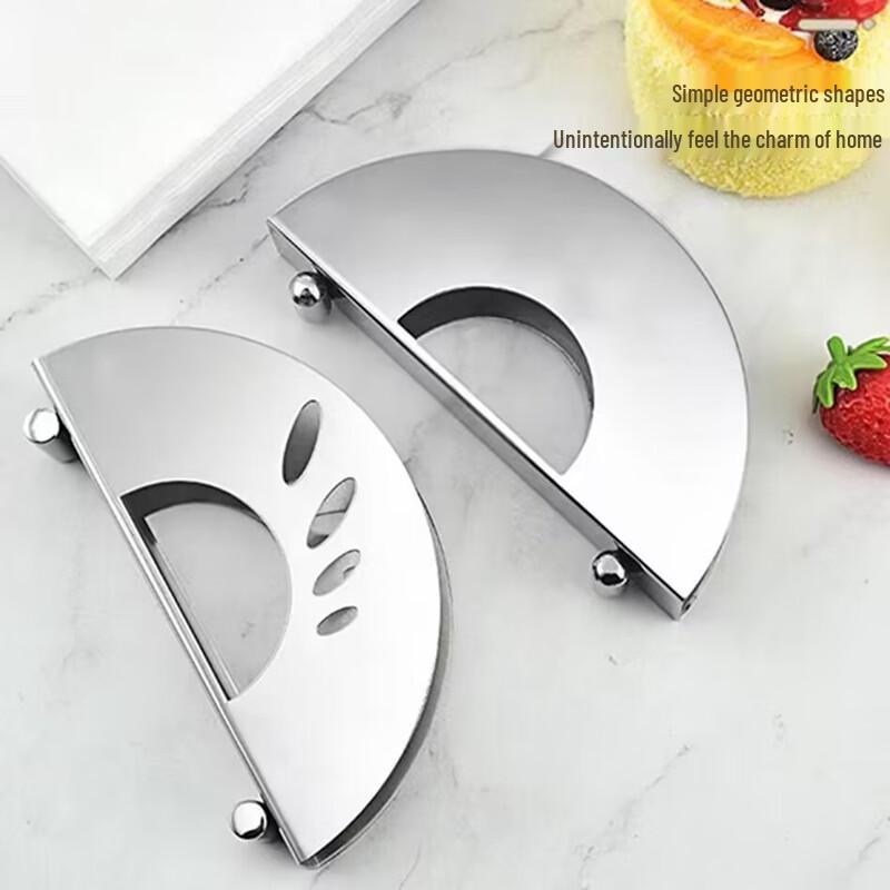 Stainless Steel Semicircular Tabletop Napkin Holder