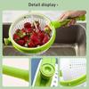 Salad Spinner Wheel Fruit Salad Rotating Kitchen Vegetable Washing Filter Basket Folding