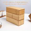 1pc Storage Box, Japanese Style Bamboo Spoon And Fork Cutlery Storage Box, 2-grid Divided Chopstick Box With Lid, For Restaurant And Hotel