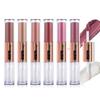 Double Head Lip Glaze Matt Überlappender Pearl Shine Lip Gloss Langanhaltender Lip Glaze Hochpigmentierter Lippenstift Geschenk für Frauen