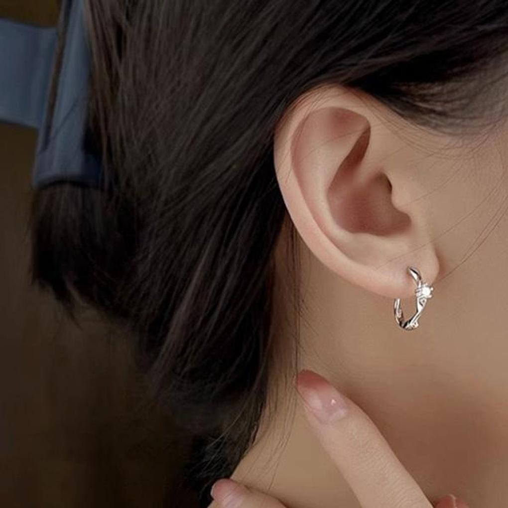 Women's Daily Accessory Ring Ocean Wave Boucle Earrings