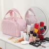 Travel Cosmetic Bag Large Capacity Quilted Makeup Bag Portable Cosmetic Toiletry Organizer with Dry Wet Separation