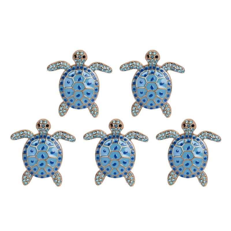 

Pack Of 5 Cute Tortoise Car Air Freshener Vent Clips with Crystal Decorations Shake Proof Clip for Automotive Interior