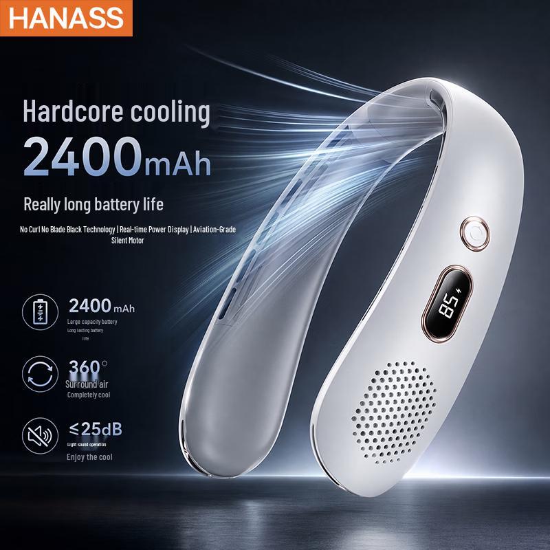 HANASS Portable Bladeless Neck Fan CN plug (adapter included)