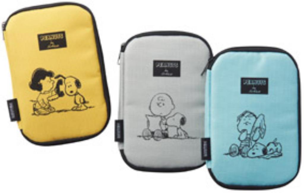 Cosmetic Stationery Accessory Opens on Both Round Cute Snoopy Available in 3 Colors [Marutatsu] Multi-Pouch, Pouch, Pouch, Convenient, Holder, Sides,