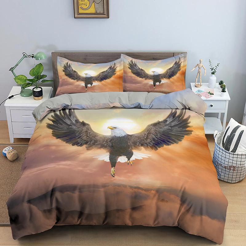 De Adelaar Spreidt Vleugels En Vliegt Op Beddengoedsets Volwassen Jongens Beddengoedset Enkel Queen King Size Slaapkamer Dekbedovertrek En Kussensloop AU Double 180x210cm
