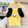 Creative Puppy Car Tissue Box Cartoon Seat Back Tissue Hanging Bag 3D Hanging Armrest Box  Hotel
