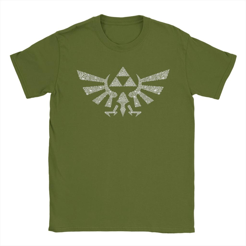 Zeldas Hyrule Crest EleUnisextal Triforce Logo T-Shirts Unisex 100% Baumwolle Vintage T-Shirts Tees Kurzarm Kleidung Geburtstagsgeschenk