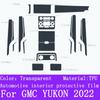For GMC YUKON ()  Navigation Center Console Gear Panel Screen TPU Car Interior Protective Film Anti-Scratch Sticker