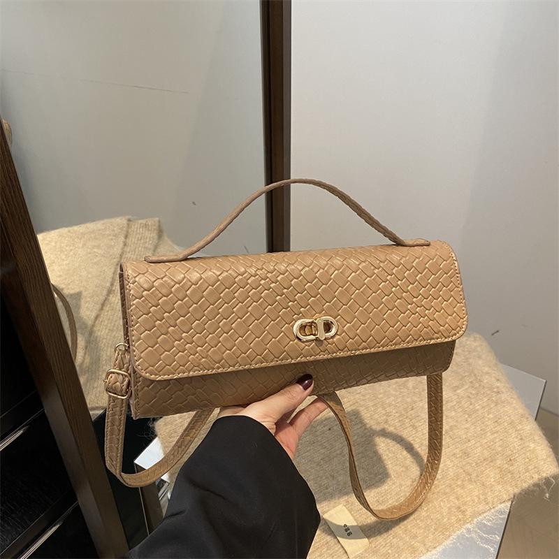 

Нишевая повседневная простая сумка-багет через плечо новая повседневная женская сумка-клатч модная маленькая квадратная сумка хаки