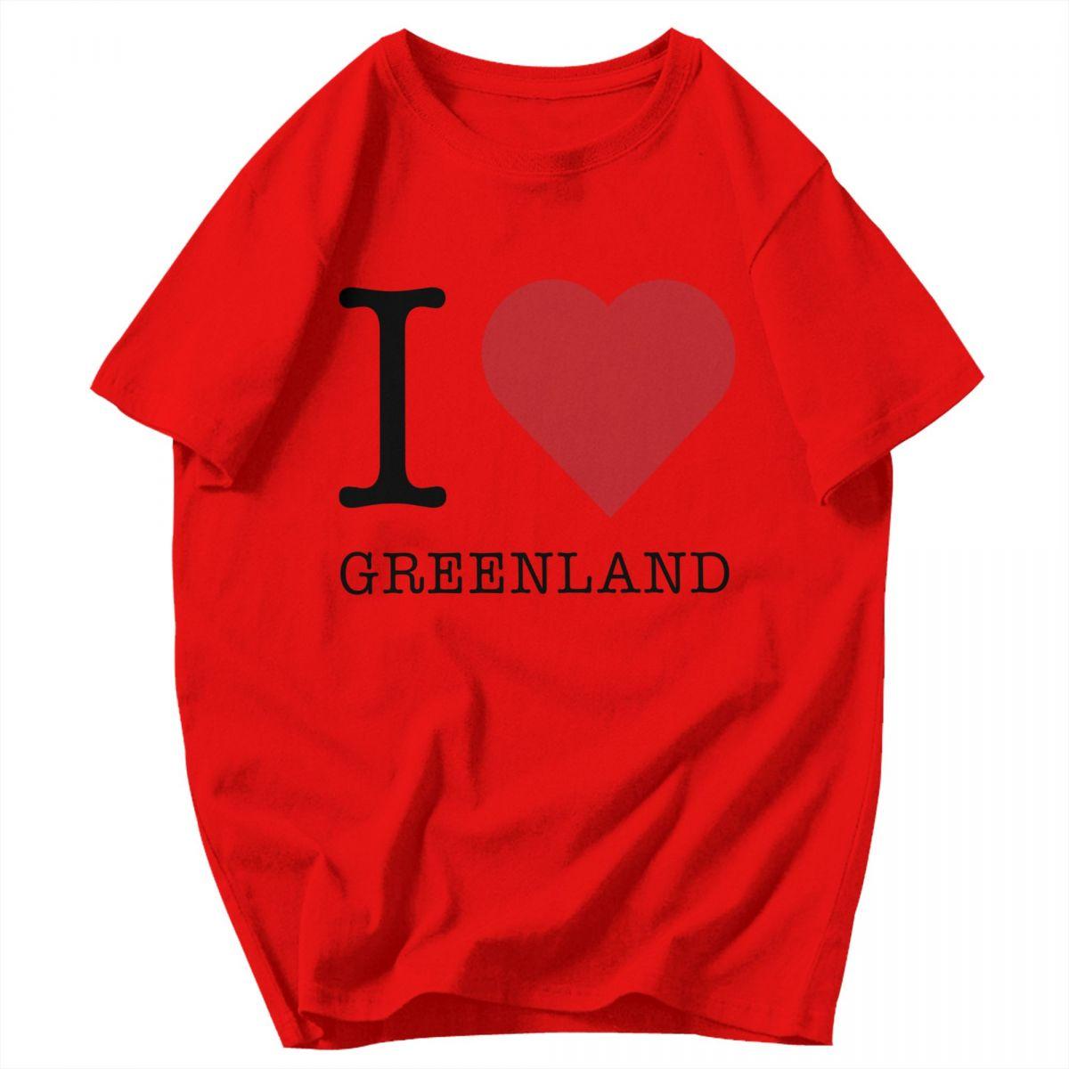 Men T Shirt Greenland Fun Unique Y2K Graphic Crewneck Unisex Clothes T Shirts S