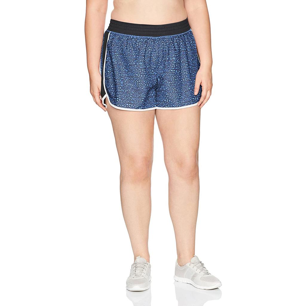 Women Plus Size Athletic Shorts Breathable Lightweight Running Workout Gym Shorts with Elastic Waistband and Side Piping for Comfort and Mobility