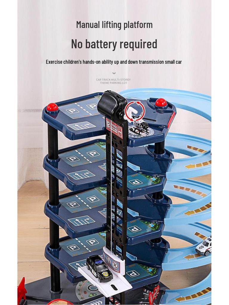 Kids' Multi-Level Alloy Car Parking Adventure Puzzle Playset