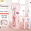 Kids' Soft Bristle 3-Sided Toothbrush with Cat Paw Design