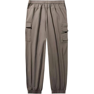 X National Geographic Outdoor Series Solid Color Comfortable Breathable Versatile Jogger Knit Sports Pants Men Bottoms Black 152446506-1